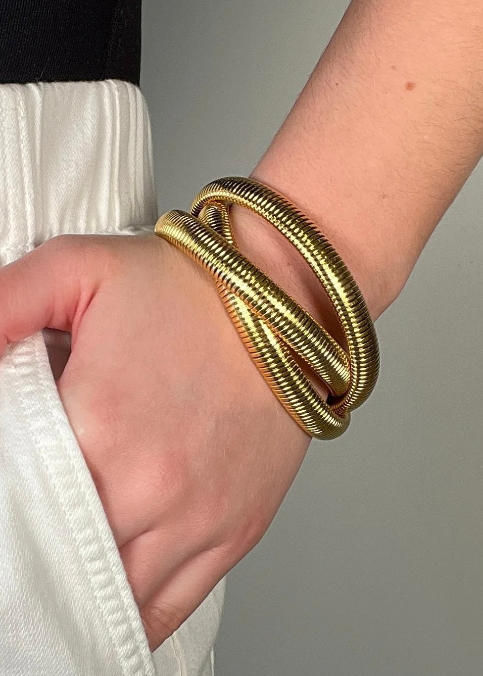 Cobra Gold Twisted Bracelet