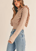 Load image into Gallery viewer, Camila Ruffle Detail Pearl Sweater
