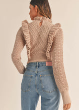 Load image into Gallery viewer, Camila Ruffle Detail Pearl Sweater
