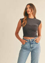 Load image into Gallery viewer, Gigi Smocked Sweetheart Crop Top
