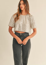 Load image into Gallery viewer, Dance The Night Away Bubble Sleeve Sequin Top
