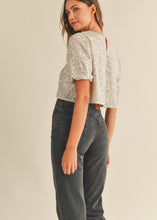 Load image into Gallery viewer, Dance The Night Away Bubble Sleeve Sequin Top
