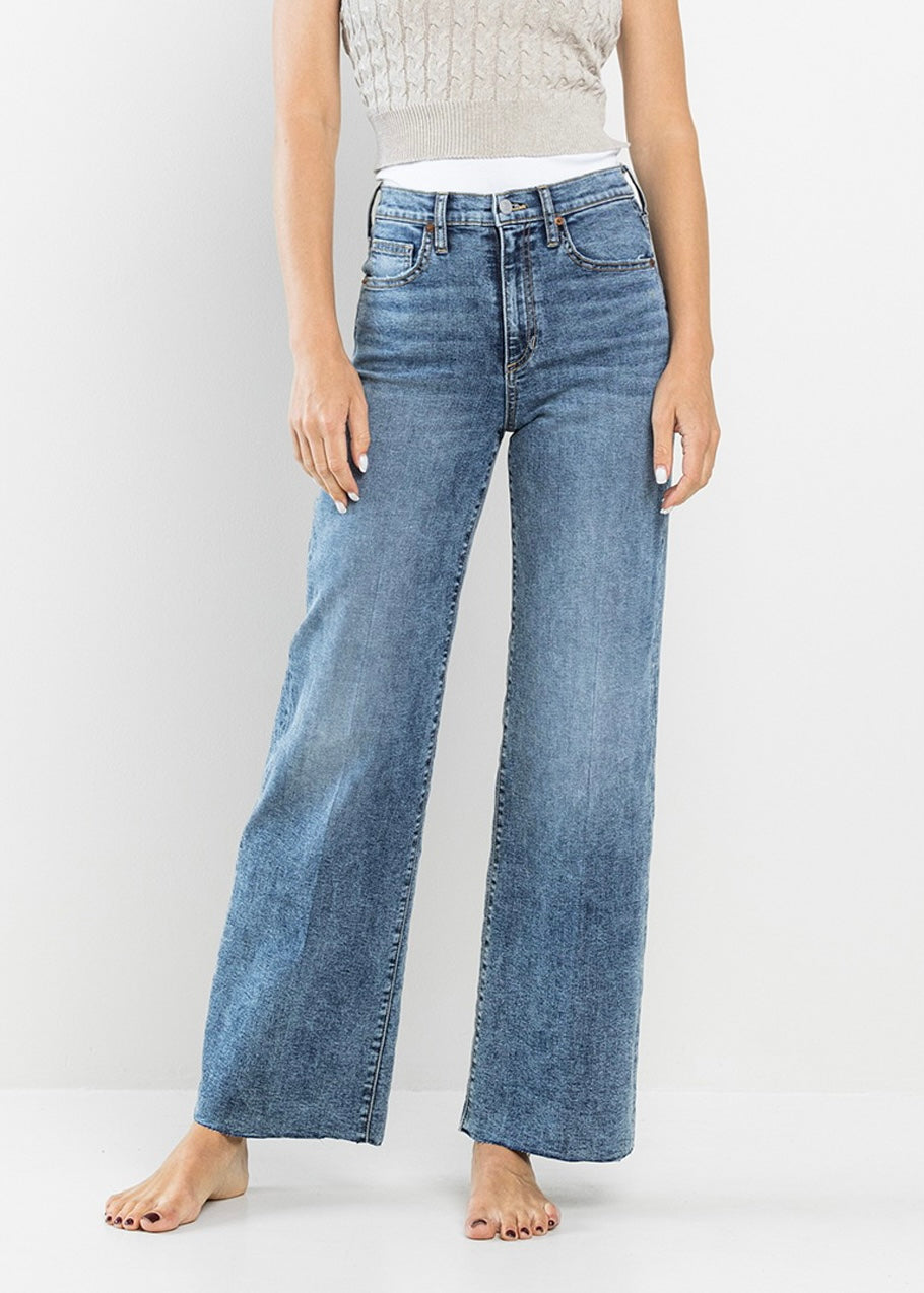 Dylan Acid Wash Wide Leg Jean