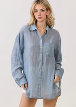 Load image into Gallery viewer, Sheer Button Up Shirt (2 Colors)
