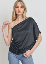 Load image into Gallery viewer, All Night One Shoulder Pleat Top
