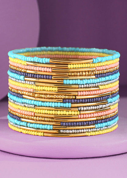Boho Seed Beaded Stretch Bracelet