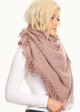 Load image into Gallery viewer, Jenna Solid Textured Blanket Scarf
