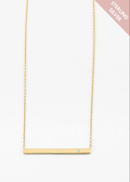 Luxe Bar Pendant Necklace