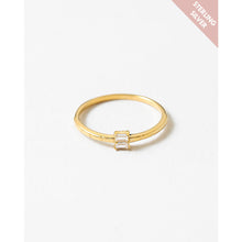 Load image into Gallery viewer, Delicate Rectangle Crystal Stacking Ring
