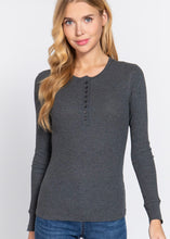 Load image into Gallery viewer, Reba Thermal Henley (7 Colors)
