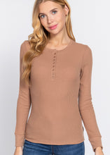 Load image into Gallery viewer, Reba Thermal Henley (7 Colors)
