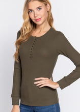 Load image into Gallery viewer, Reba Thermal Henley (7 Colors)
