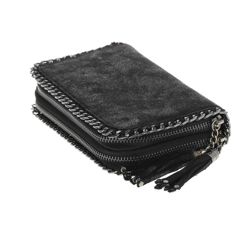 Sasha Double Zipper Chain Wallet