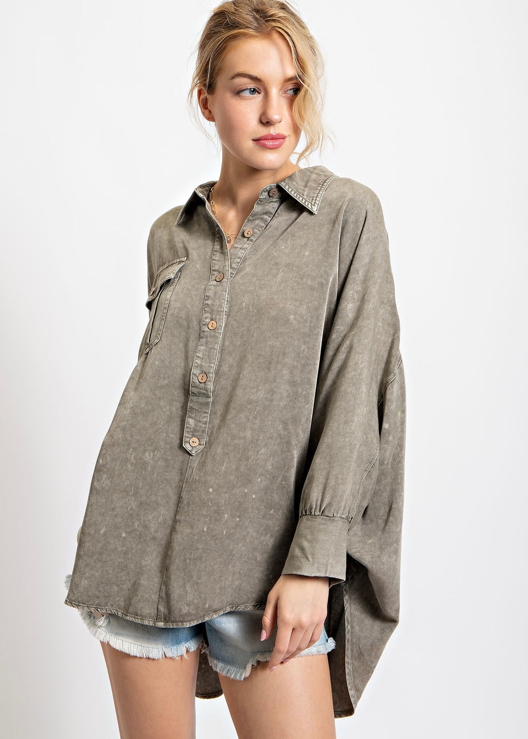 Lara Washed Dolman Sleeve Top