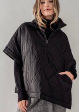 Load image into Gallery viewer, Terry Quilted Puffer Poncho (2 Colors)
