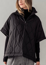 Load image into Gallery viewer, Terry Quilted Puffer Poncho (2 Colors)
