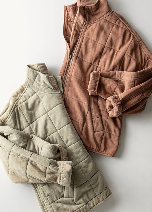Quilted Zip Up Jacket