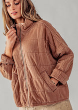 Load image into Gallery viewer, Quilted Zip Up Jacket
