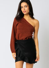 Load image into Gallery viewer, Zoey One Shoulder Sweater (2 Colors)
