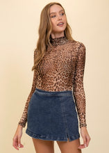 Load image into Gallery viewer, Lucia Mesh Leopard Print Bodysuit
