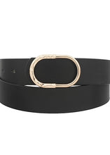 Load image into Gallery viewer, Half Hammered Oval Buckle Belt (2 Colors)
