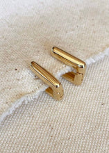 Load image into Gallery viewer, 18K Gold Filled Rectangle Huggie
