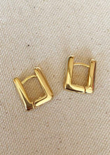 Load image into Gallery viewer, 18K Gold Filled Rectangle Huggie
