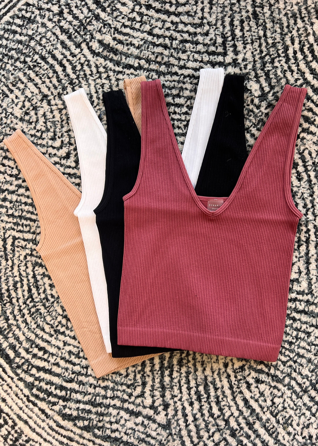 Thick Ribbed Vneck Tank