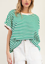 Load image into Gallery viewer, Meg Striped Short Sleeve Top (2 Colors)
