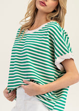 Load image into Gallery viewer, Meg Striped Short Sleeve Top (2 Colors)
