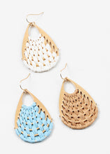 Load image into Gallery viewer, Raffia Tear Drop Earring (2 Colors)
