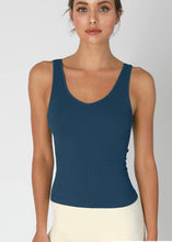 Load image into Gallery viewer, Ribbed Reversible Vneck Tank (4 Colors)

