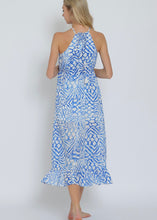 Load image into Gallery viewer, Santorini Halter Ruffle Hem Midi Dress
