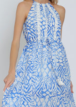Load image into Gallery viewer, Santorini Halter Ruffle Hem Midi Dress
