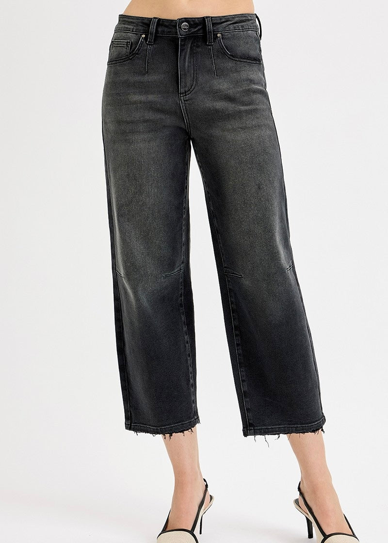 Kelly Mid Rise Crop Relaxed Jean
