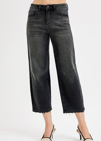 Kelly Mid Rise Crop Relaxed Jean