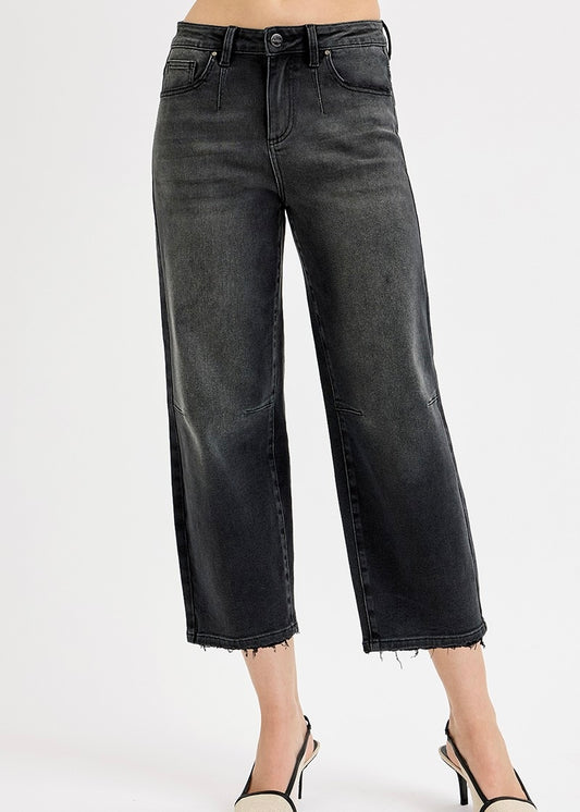 Kelly Mid Rise Crop Relaxed Jean
