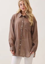 Load image into Gallery viewer, Sheer Button Up Shirt (2 Colors)
