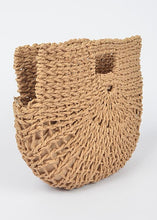 Load image into Gallery viewer, Half Moon Straw Clutch
