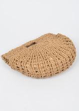 Load image into Gallery viewer, Half Moon Straw Clutch
