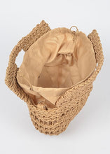 Load image into Gallery viewer, Half Moon Straw Clutch
