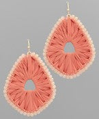 Raffia Tear Drop Earring (4 Colors)
