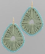Raffia Tear Drop Earring (4 Colors)