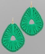 Raffia Tear Drop Earring (4 Colors)