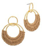 Sunset Raffia Hoop Earrings