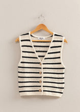 Load image into Gallery viewer, Kia Striped Button Sleeveless Vest (2 Colors)
