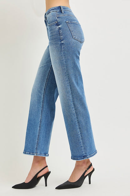 Jessa Tummy Control High Rise Ankle Straight Jean
