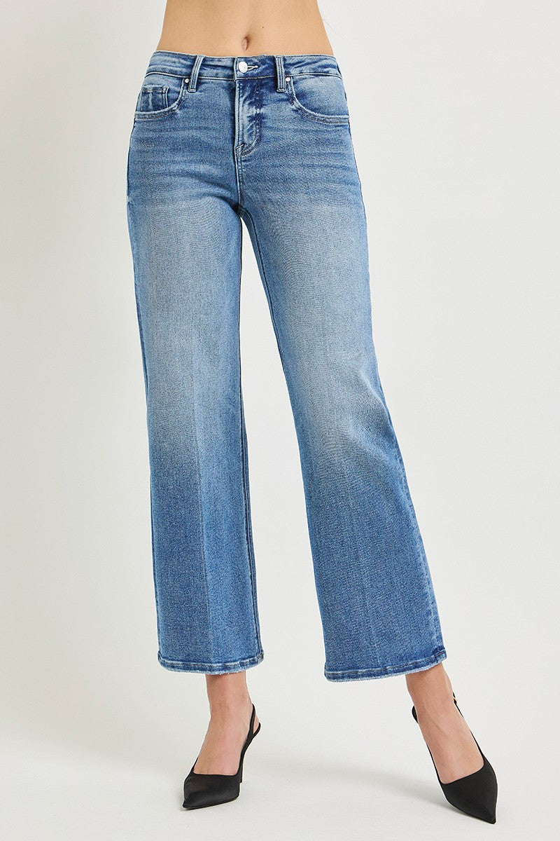 Jessa Tummy Control High Rise Ankle Straight Jean