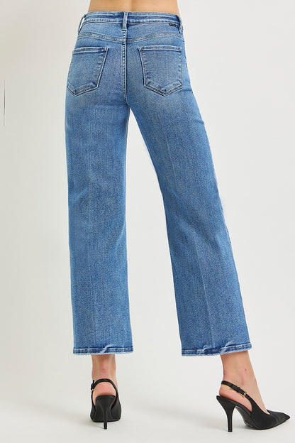 Jessa Tummy Control High Rise Ankle Straight Jean