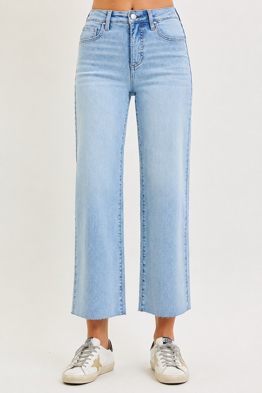 Zara Tummy Control High Rise Crop Jean